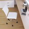 Merrick Lane Corrina Ergonomic Swivel Office Chair Ribbed Back and Seat Mid-Back Armless Computer Desk Chair with Metal Base